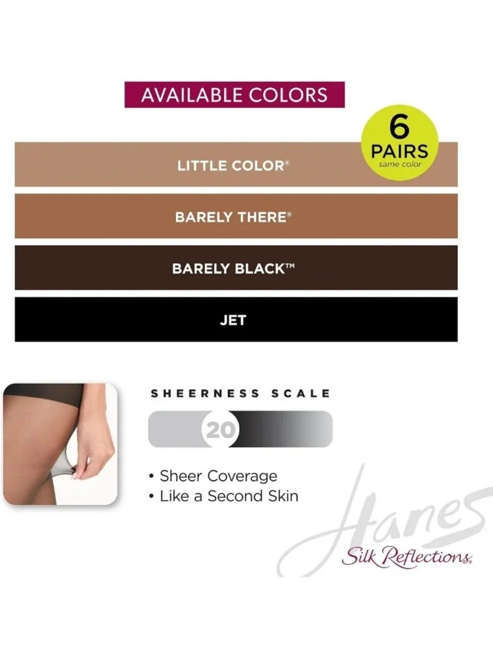 Silky Sheer Control Top Pantyhose with Reinforced Toe for Women - Comfortable